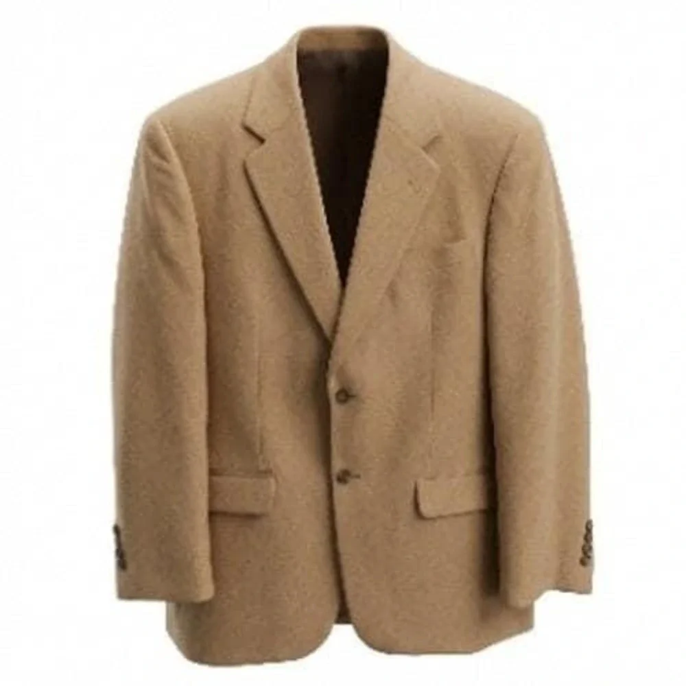 Botany 500 Mens 100% Camel Hair Blazer Tan‎ Sport Coat 40R Vintage Two Button